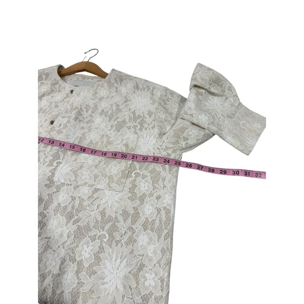 Andersson Bell Nude Beige Cream Lace Womens Light Jacket Size Large - Picture 6 of 8